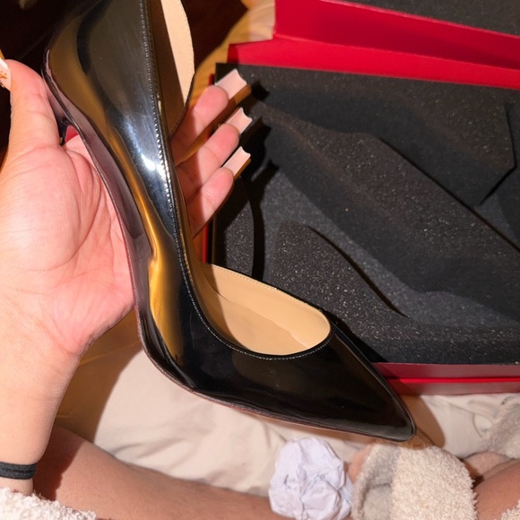 Christian Louboutin Signature Red and Black Heels - Picture 9 of 14